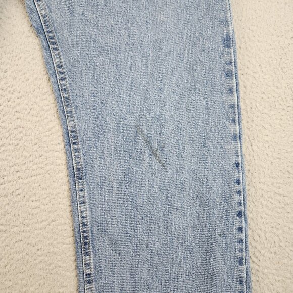 Wrangler Jeans Mens 38x34 Blue Denim Slim Straight Leg Rodeo Ranch Hand Workwear - Picture 10 of 16